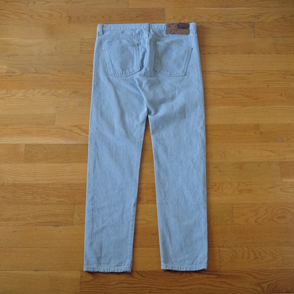 NAKED & FAMOUS DENIM Super Guy Stone Blue Recycled Selvedge Jeans Mens Size 34 - Picture 12 of 14